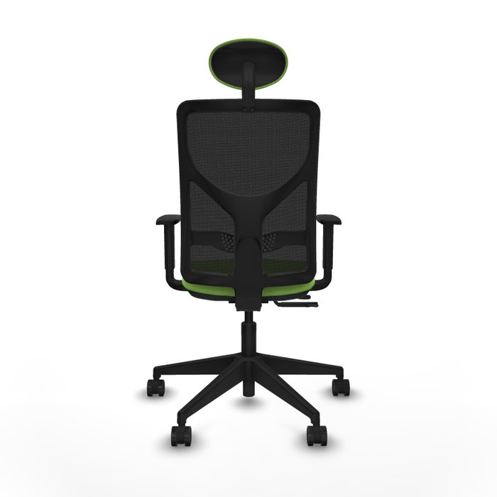 Piqueras Y Crespo Motilla Chaise de Bureau Pistache et Noire avec Mécanisme Sincro/Traslack