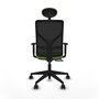 Piqueras Y Crespo Motilla Chaise de Bureau Pistache et Noire avec Mécanisme Sincro/Traslack