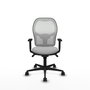 Piqueras y Crespo Chaise de Bureau Jorquera Gris Clair et Blanc