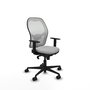 Piqueras y Crespo Chaise de Bureau Jorquera Gris Clair et Blanc