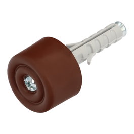 MAURER Butée porte à visser avec cheville et vis, marron