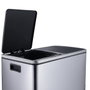 Kitchen Move Poubelle de Tri Sélectif MAJOR 60 L (2 x 30 L) en Acier Inox