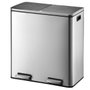 Kitchen Move Poubelle de Tri Sélectif MAJOR 60 L (2 x 30 L) en Acier Inox