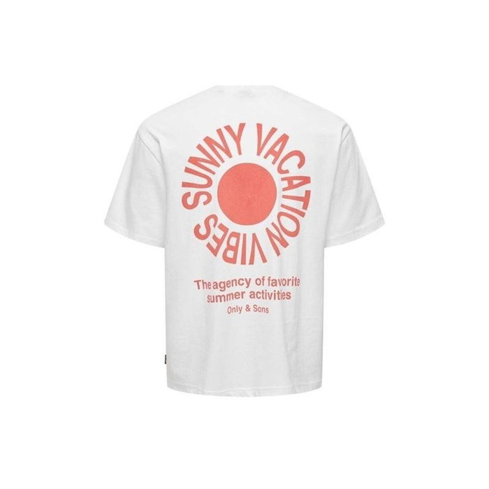 T-shirt à manches courtes homme Only & Sons Kasen Rlx Blanc