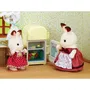 Sylvanian Families Set 5014 : Maman Lapin Chocolat avec Réfrigérateur et Accessoires - Figurine et Plus de 14 Accessoires pour Enfants Dès 3 Ans