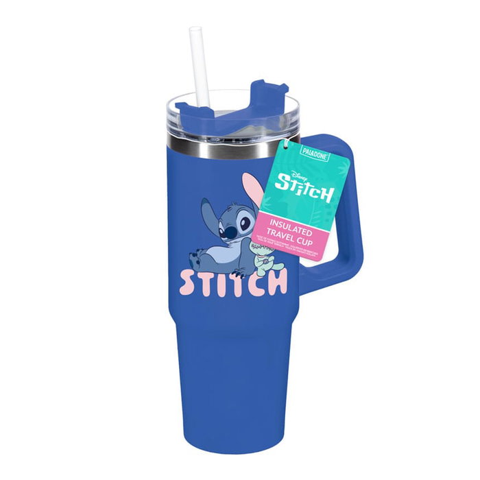 Paladone Products Lilo & Stitch gobelet Tumbler Stitch Blue avec paille coudée Paladone Products Lilo & Stitch gobelet Tumbler Stitch Blue avec paille coudée