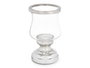 Giftdecor Porte-bougie Coupe Argentée 11x19x11 cm en Verre et Acier (Set de 6)