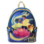 Loungefly Sac à dos Disney 15th Anniversary Tiana et la Grenouille 26 cm en simili cuir vegan avec détails phosphorescents et LED