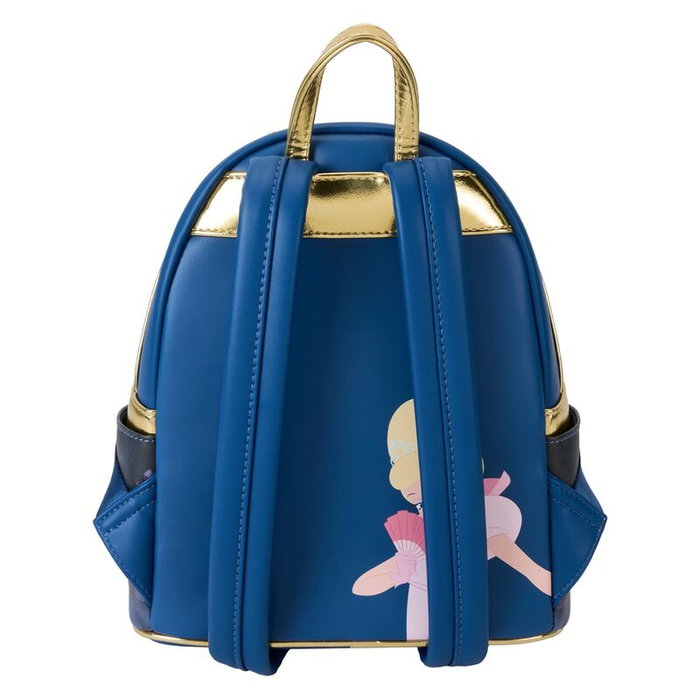 Loungefly Sac à dos Disney 15th Anniversary Tiana et la Grenouille 26 cm en simili cuir vegan avec détails phosphorescents et LED