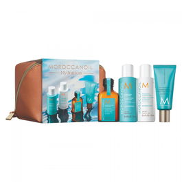 Moroccanoil : Coffret Hydratation Soins Capillaires - Shampoing Hydratation 70 ml, Après-Shampoing 70 ml, Huile Traitante 25 ml, Crème Mains Nourrissante 40 ml