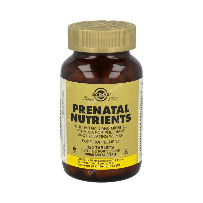 SOLGAR Nutrientes Prenatales 120 comprimés SOLGAR Nutrientes Prenatales 120 comprimés