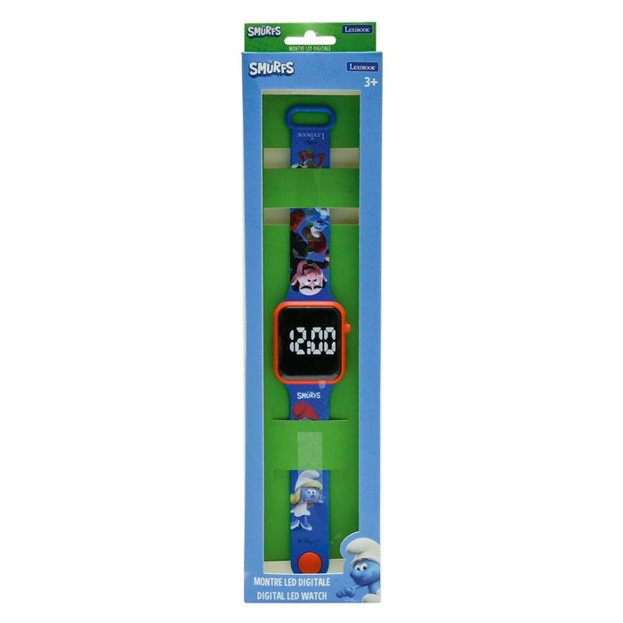 LEXIBOOK Montre Digital LED pour Enfants avec Bracelet Réglable - Affichage 12/24 Heures - Apprentissage du Temps - Montre Schtroumpfs LEXIBOOK Montre Digital LED pour Enfants avec Bracelet Réglable - Affichage 12/24 Heures - Apprentissage du Temps - Montre Schtroumpfs