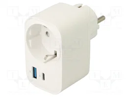 GEMBIRD Chargeur USB 20W blanc avec ports USB A et USB C