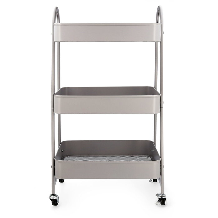 Quid Chariot de Service Garbo Gris Métal 45x30,6x77,5 cm