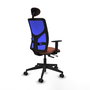 Piqueras Y Crespo Chaise de bureau Motilla, Marron/Bleu, Mécanisme Sincro/Traslack