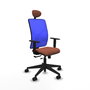 Piqueras Y Crespo Chaise de bureau Motilla, Marron/Bleu, Mécanisme Sincro/Traslack