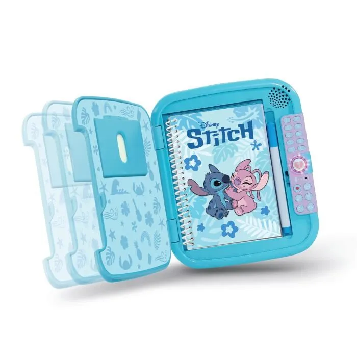 VTECH Stitch KidiSecrets, Mon journal intime électronique sécurisé pour enfants 5-12 ans - Bleu - Version française