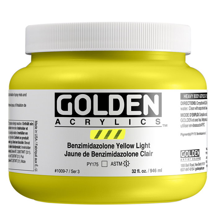 Golden Heavy Body Jaune Clair (Benzimidazolone) 946 ml Golden Heavy Body Jaune Clair (Benzimidazolone) 946 ml