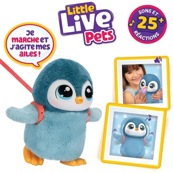 Moose Toys Little Live Pets Mon Petit Pingouin Waddles - Pingouin électronique interactif avec accessoires, sons et réactions Moose Toys Little Live Pets Mon Petit Pingouin Waddles - Pingouin électronique interactif avec accessoires, sons et réactions