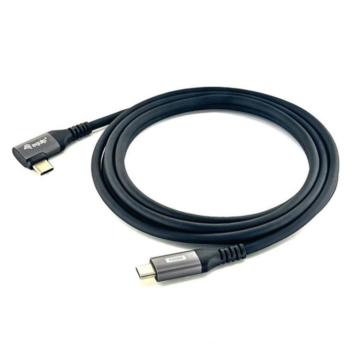 Equip 128891 Câble USB-C vers USB-C Mâle avec Angle 90° - 100W PD USB 2.0