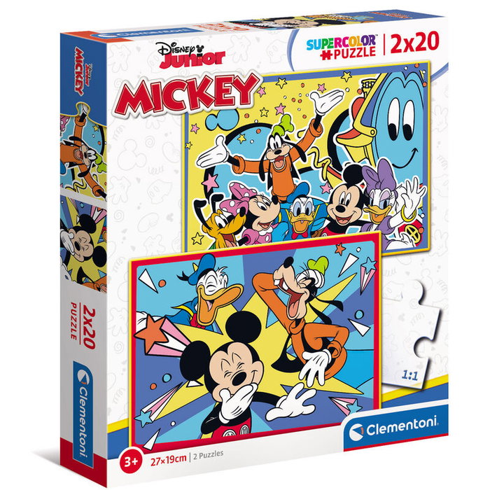 CLEMENTONI Puzzle Mickey Disney 2x20 pièces