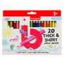 Bruynzeel Étui de 20 crayons de couleur Kids courts / épais