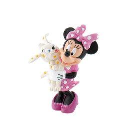 BULLYLAND Figurine Minnie Mouse avec son chien - Figurine Disney - 7 cm