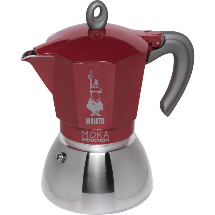Bialetti New Moka Induction - 6 tasses - Rouge - 0,28 L Bialetti New Moka Induction - 6 tasses - Rouge - 0,28 L