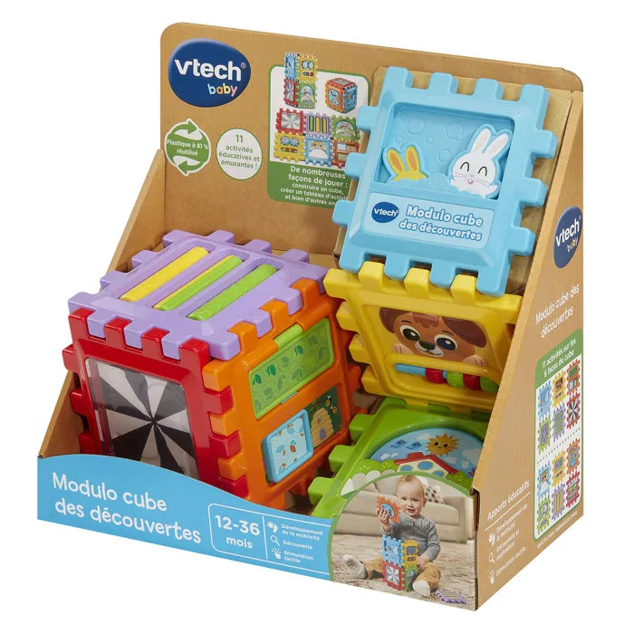 Vtech Baby Modulo Cube des Découvertes - Cube d'activités modulable pour l'éveil sensoriel des bébés de 12 à 36 mois - Multicolore Vtech Baby Modulo Cube des Découvertes - Cube d'activités modulable pour l'éveil sensoriel des bébés de 12 à 36 mois - Multicolore