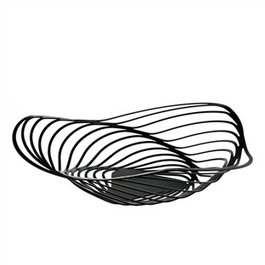 Alessi Trinity Centre de Table et Corbeille à Fruits Noir en Acier