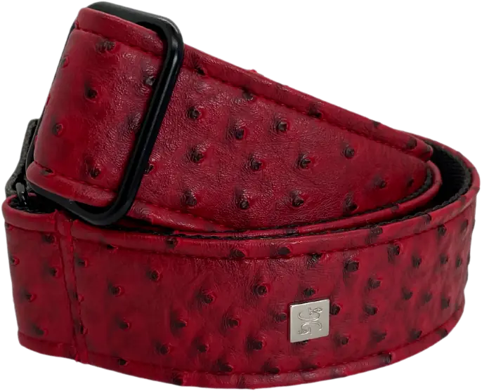 GETM Correa pour Guitare/Basse Ostrich Burgundy - Longueur Réglable Jusqu'à 165 cm, Simili Cuir GETM Correa pour Guitare/Basse Ostrich Burgundy - Longueur Réglable Jusqu'à 165 cm, Simili Cuir