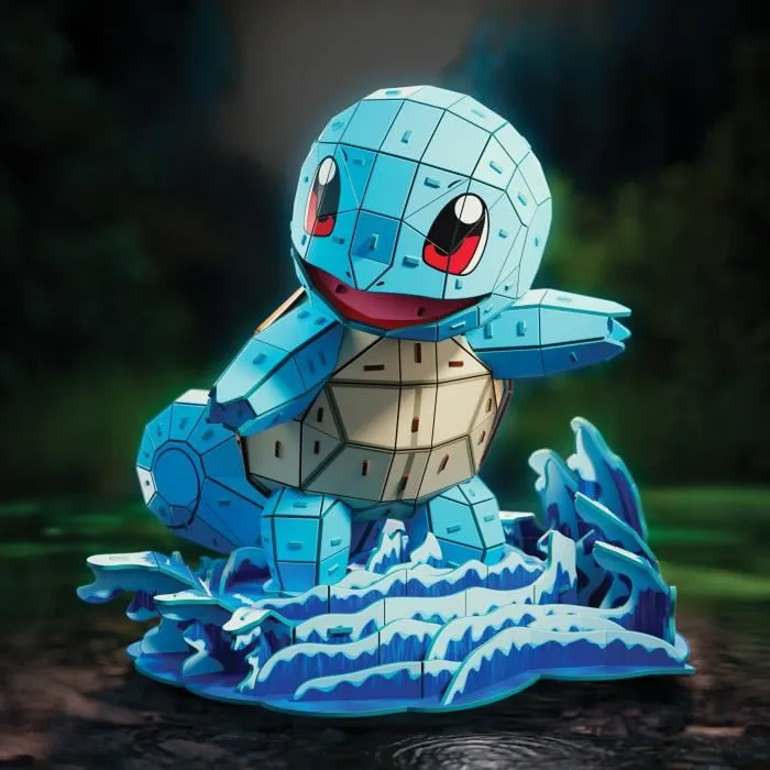 Spinmaster - Puzzle 3D 4D Build Carapuce Pokémon - Maquette à Construire - 180 Pièces - 24 cm - À Partir de 12 Ans