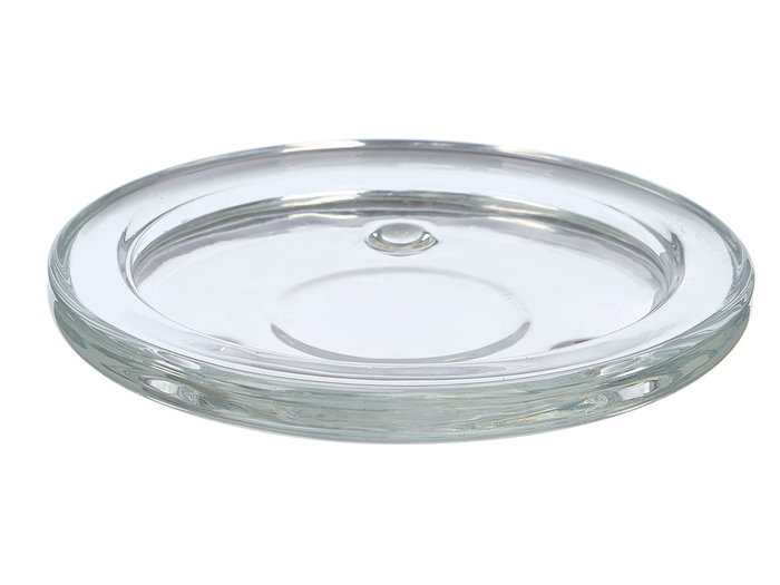 GIFTDECOR Base porte-bougie ronde en verre 11cm GIFTDECOR Base porte-bougie ronde en verre 11cm