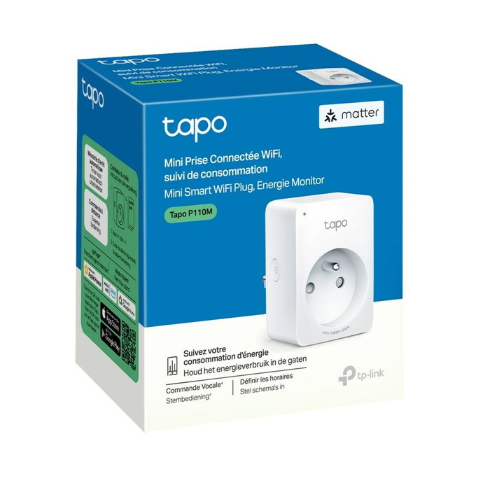 Prise Intelligente TP-Link Tapo P110M Bluetooth Wi-Fi Prise Intelligente TP-Link Tapo P110M Bluetooth Wi-Fi