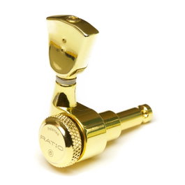 Graphtec Electric Locking 3+3 Vintage Gold 2 Pin - Mécaniques à blocage avec technologie Ratio pour une précision d'accord parfaite