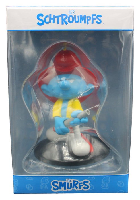Puppy Statue Schtroumpf Pompier 12 cm