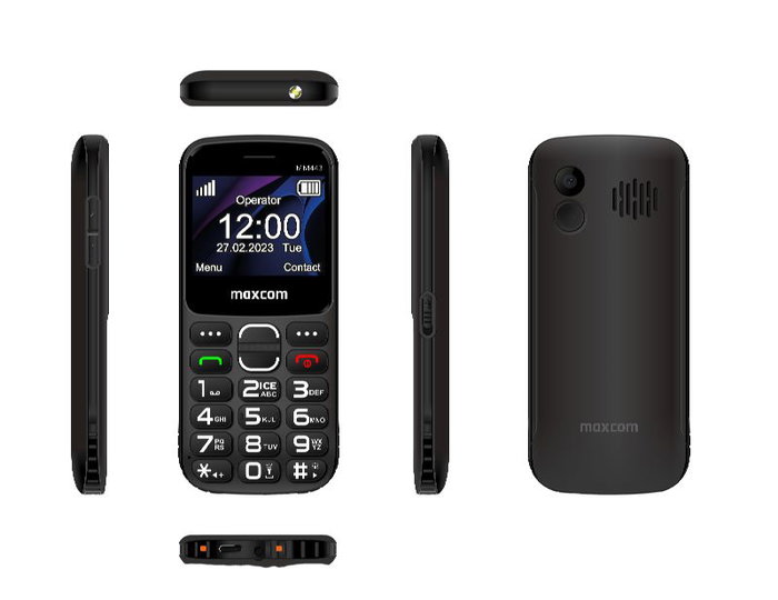 MAXCOM Téléphone mobile senior 4G avec base de chargement