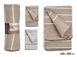 GIFTDECOR MULTIUSOS Rayures Assorties 2 Couleurs 225x250cm