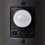 Brilliant DODY E27 - Potelet extérieur avec détecteur de mouvement, métal/plastique noir, IP44, ampoule non incluse