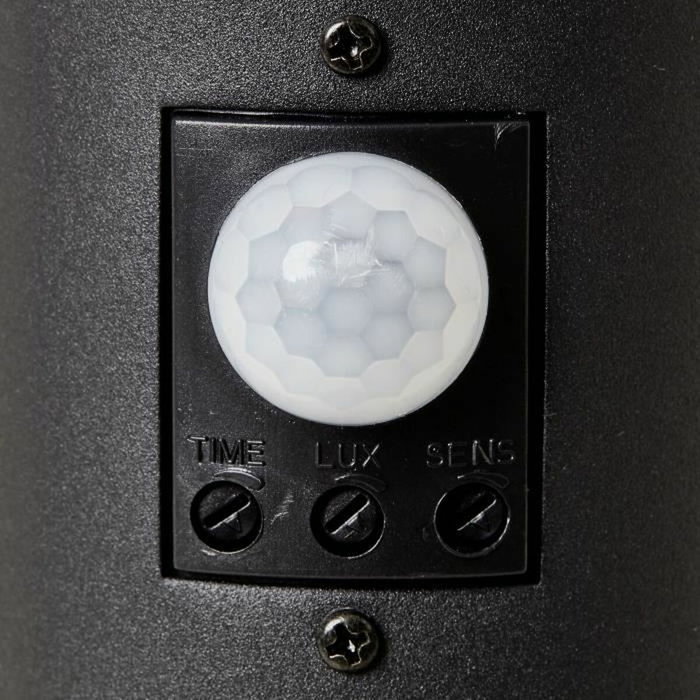 Brilliant Potelet extérieur DODY E27 Noir avec détecteur de mouvement