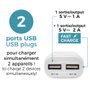 Be Mix Adaptateur de secteur avec 2 ports USB
