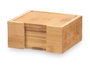 Kinvara Lot de 6 dessous-de-verre en bambou avec support, 12 x 6 x 12 cm (Set de 12)