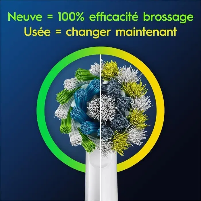 Oral-B Brossettes de rechange Pro Cross Action pour brosse à dents électrique, 4 brossettes Oral-B Brossettes de rechange Pro Cross Action pour brosse à dents électrique, 4 brossettes
