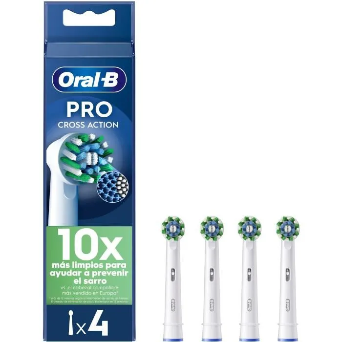Oral-B Brossettes de rechange Pro Cross Action pour brosse à dents électrique, 4 brossettes Oral-B Brossettes de rechange Pro Cross Action pour brosse à dents électrique, 4 brossettes