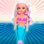 Famosa - Nancy Magic Colour Mermaid - Nac86000 - Poupée sirène avec changement de couleur au contact de l'eau - Cheveux blonds avec mèches violettes
