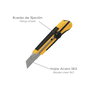WOLFPACK LINEA PROFESIONAL Cutter Large Professionnel Lame Acier SK5 25mm