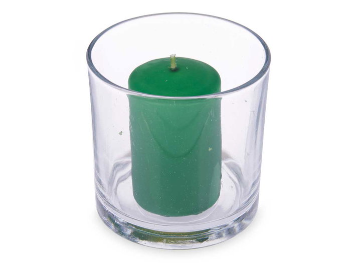 Acorde Porte-bougie Taco Vela en bambou 10x10x10 cm vert (Set de 6)