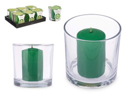 Acorde Porte-bougie Taco Vela en bambou 10x10x10 cm vert (Set de 6)