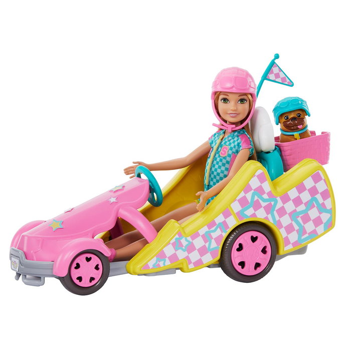 Barbie - Muñeca Stacie al Rescate avec Kart - HRM08 - Mattel - Poupée, Voiture de Course et Accessoires pour Enfants à partir de 3 ans