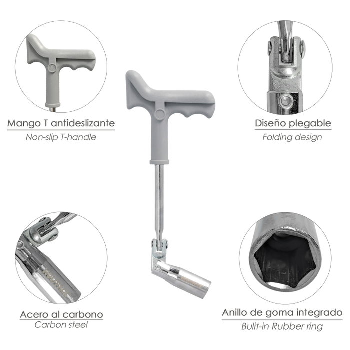 WOLFPACK LINEA PROFESIONAL Clé à bougies en T 21 mm WOLFPACK LINEA PROFESIONAL Clé à bougies en T 21 mm